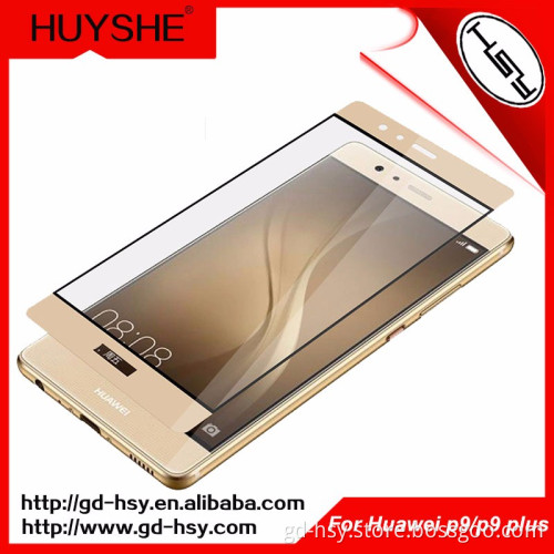 HUYSHE Top Quality 3d 9h full cover Tempered Glass Screen Protector For huawei p9